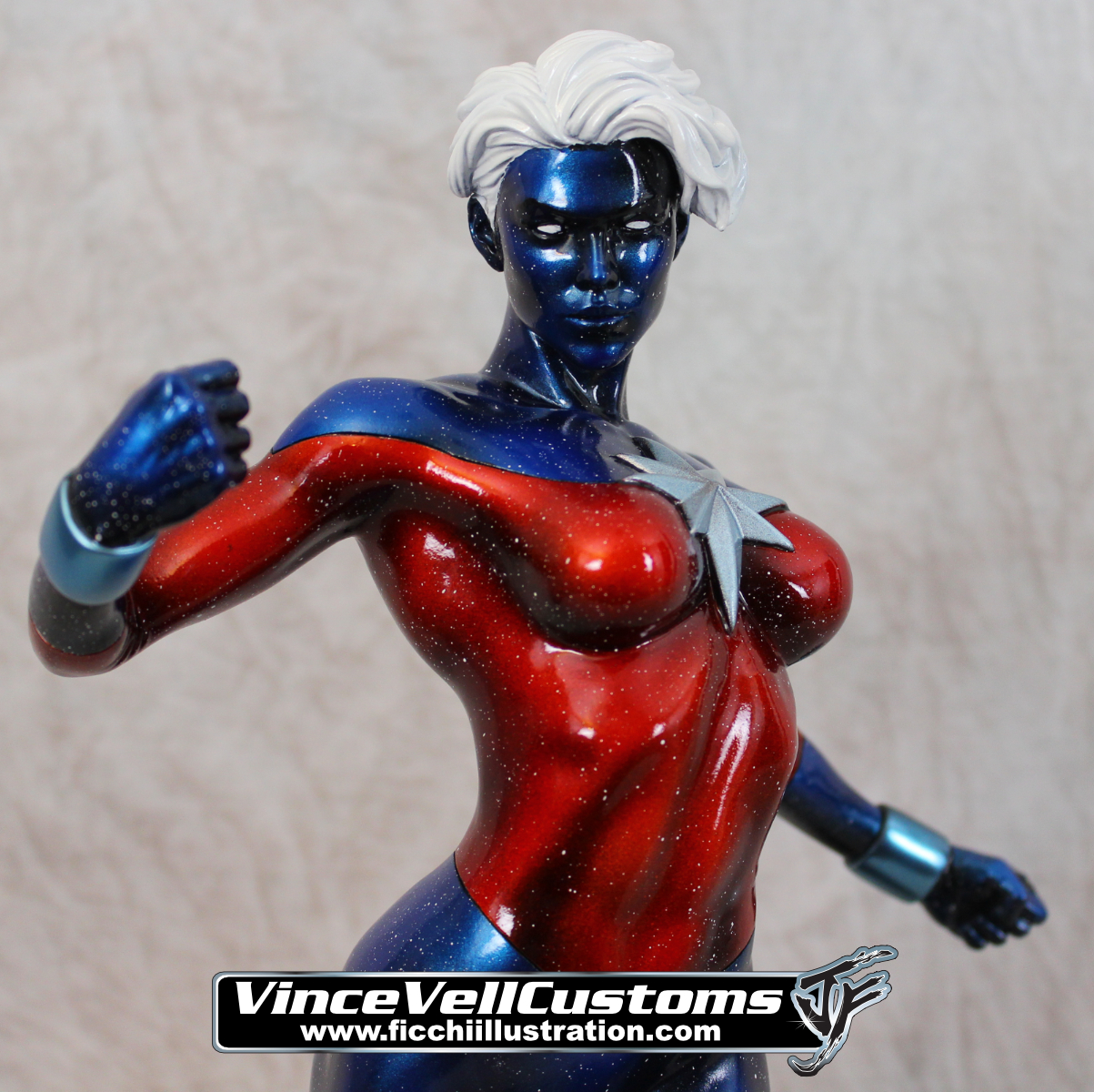 Phyla-Bell Captain Marvel Custom Sideshow Statue