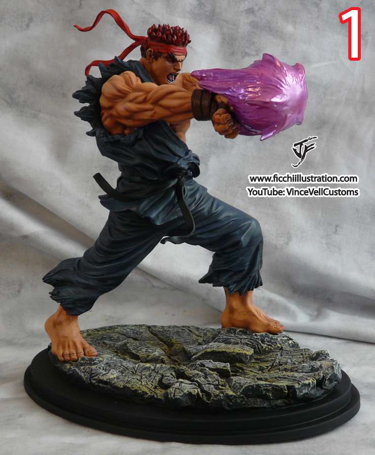 Evil Ryu Custom Statue