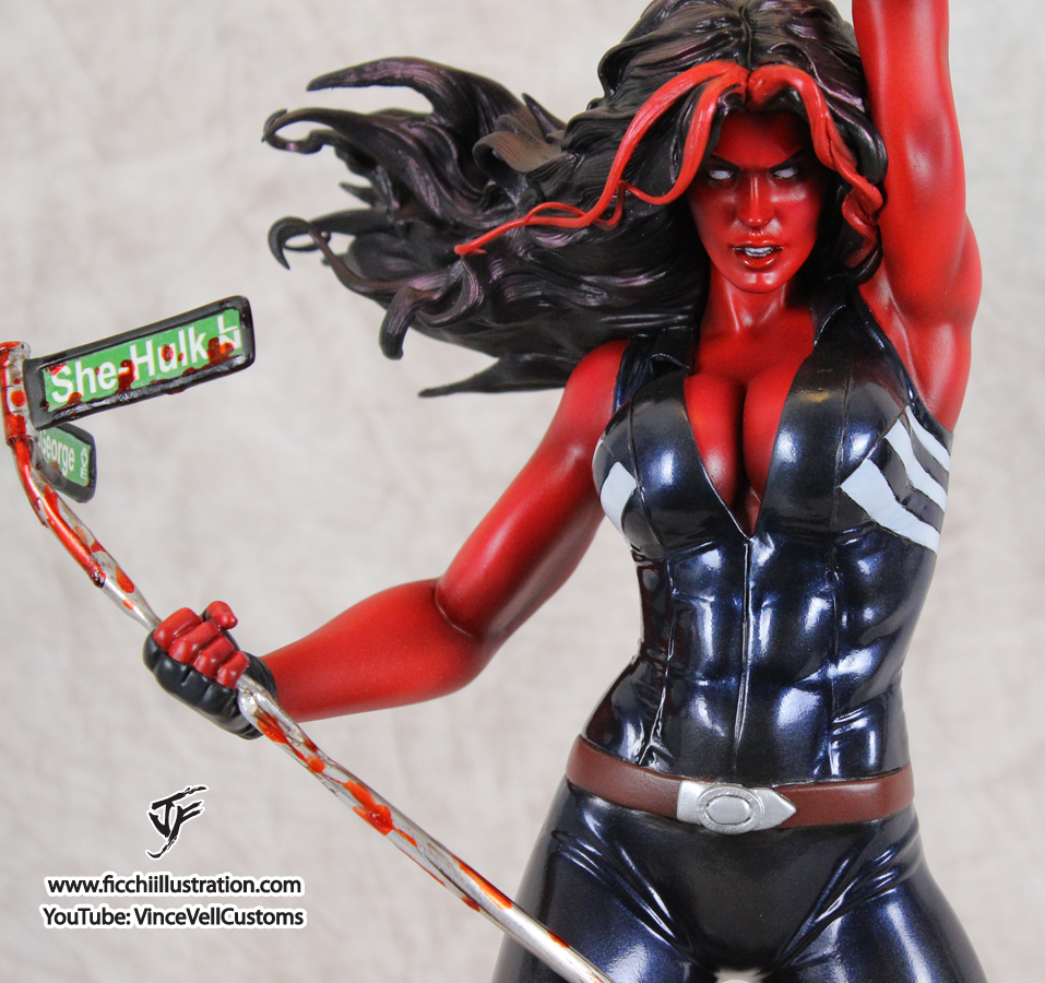 Red She Hulk Custom Statue