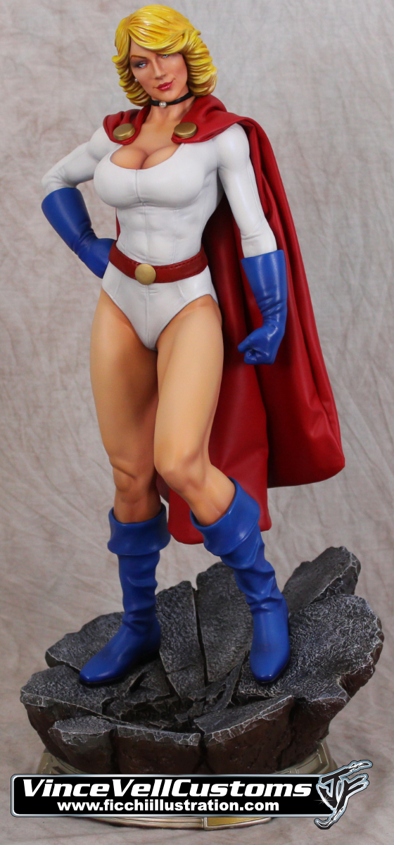 Power Girl Retro Sideshow Custom Statue