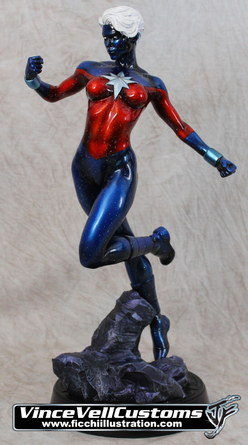 Phyla-Bell Captain Marvel Custom Sideshow Statue