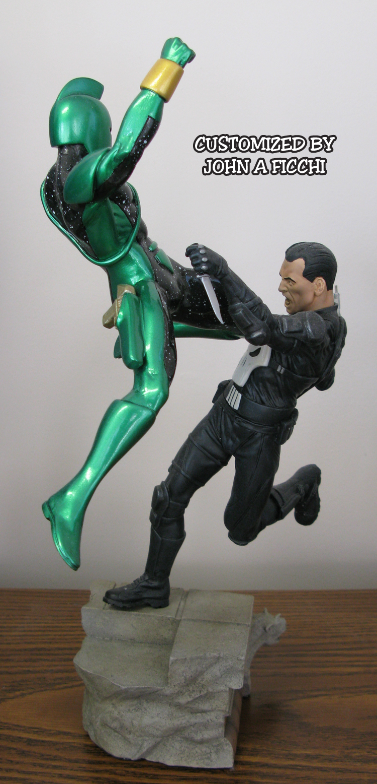 CAPTAIN MARVEL vs. PUNISHER Sideshow Custom Dio
