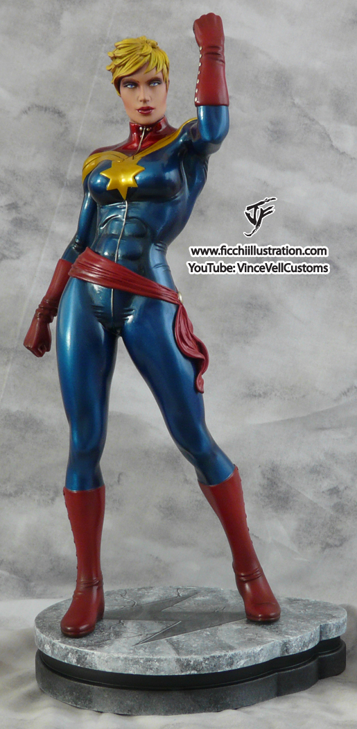 Captain Marvel Carol Danvers Custom Statue