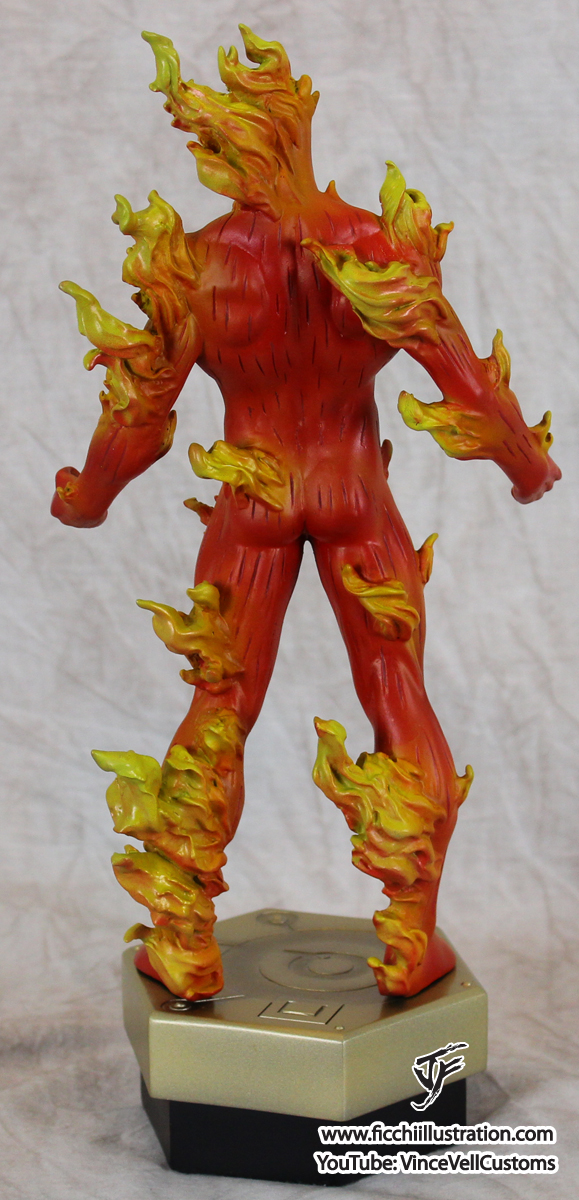 Original Human Torch Custom Statue