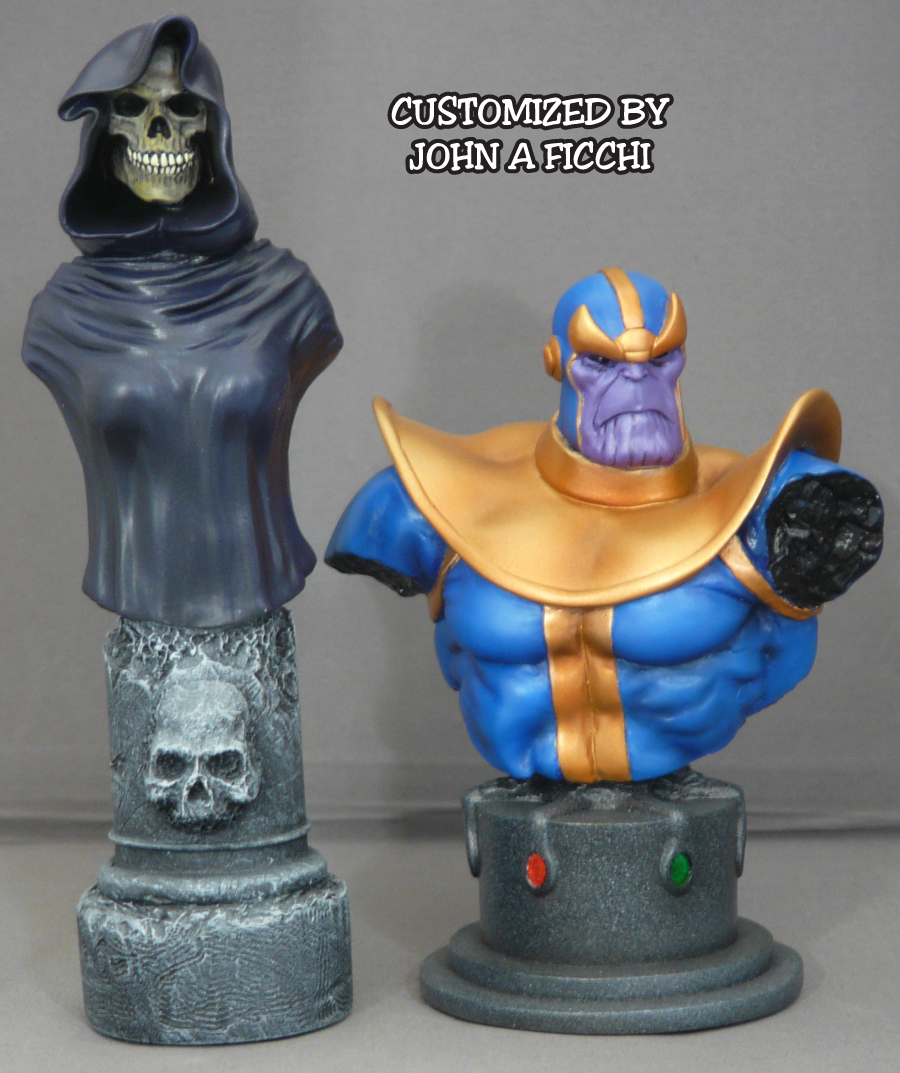 DEATH CUSTOM BUST & THANOS REPAINT