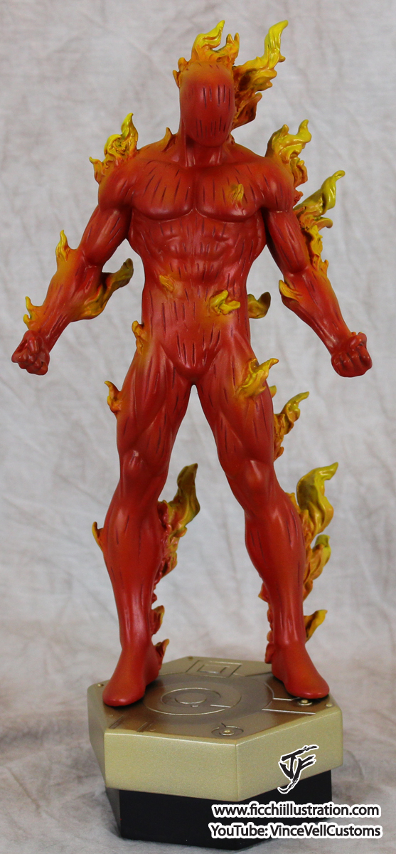 Original Human Torch Custom Statue