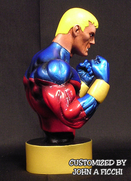 GENIS-VELL Captain Marvel Powered Down Custom Repaint Bust