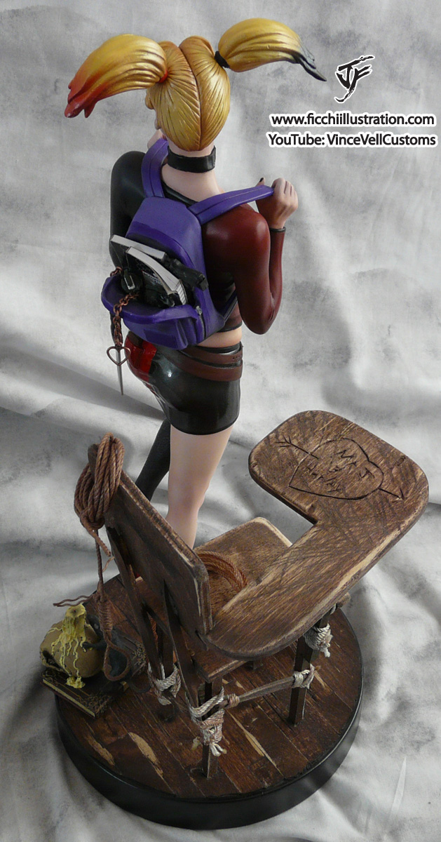 Harley Quinn School Girl Custom Statue