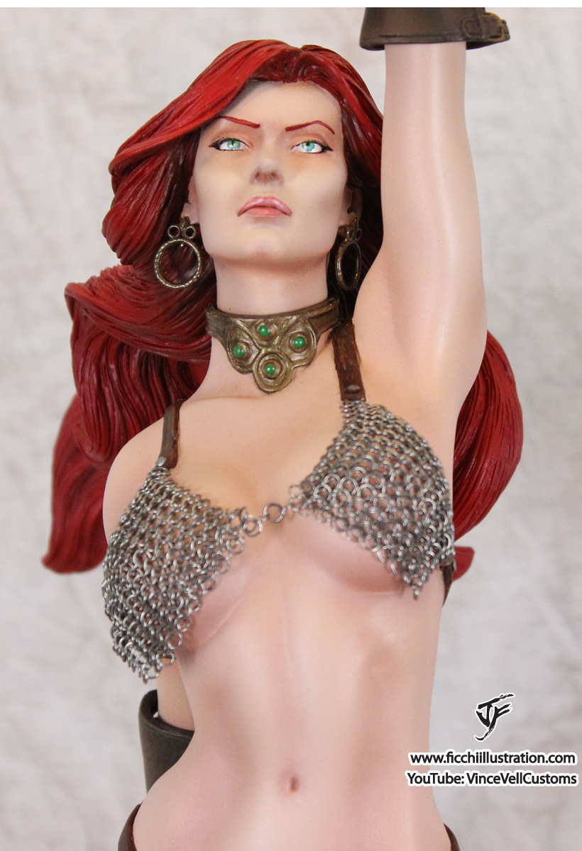 Red Sonja Chainmail Custom Statue
