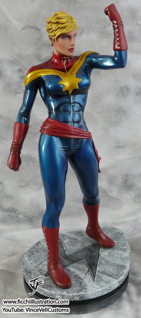 Captain Marvel Carol Danvers Custom Statue