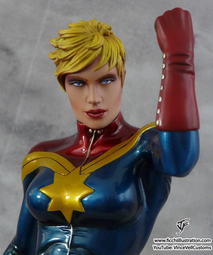 Captain Marvel Carol Danvers Custom Statue