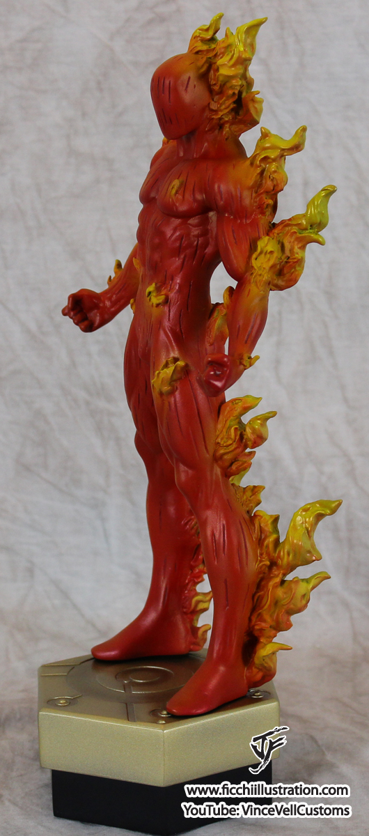 Original Human Torch Custom Statue