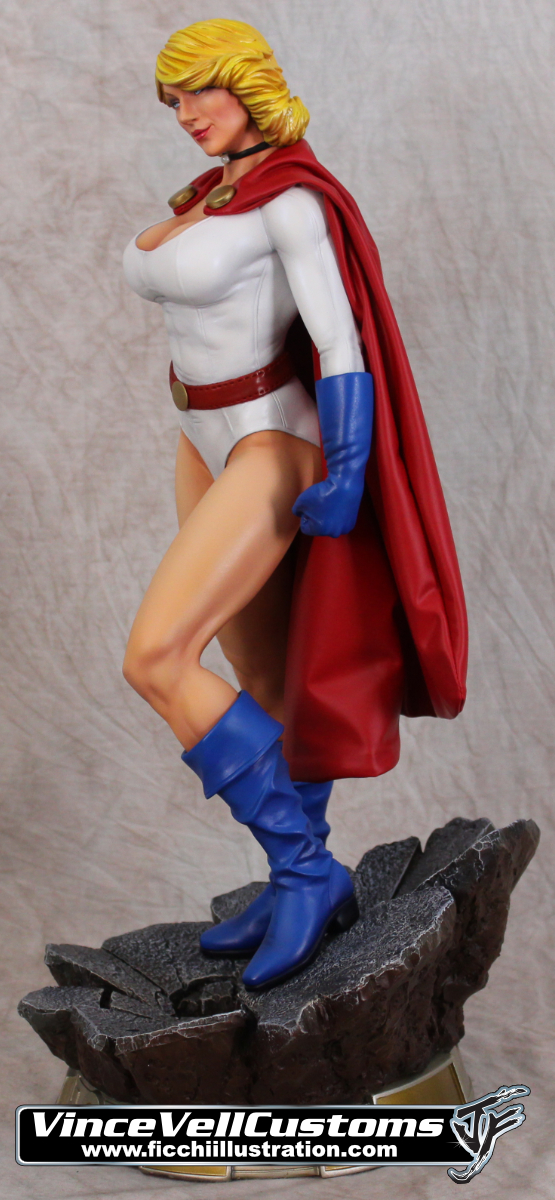 Power Girl Retro Sideshow Custom Statue