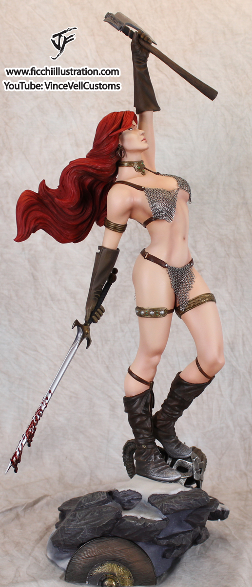Red Sonja Chainmail Custom Statue
